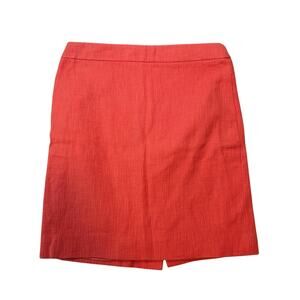 J.Crew Red Textured Pencil Mini Skirt Size 12 NWT Career Chic